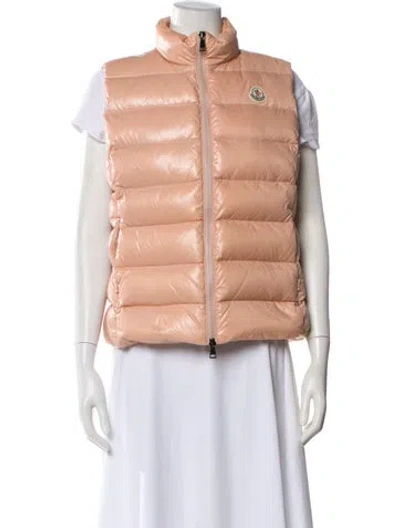 Pre-owned Moncler Nylon Vest In Pink