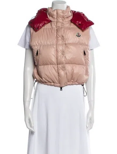Pre-owned Moncler Nylon Vest In Pink