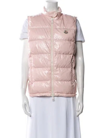 Pre-owned Moncler Nylon Vest In Pink
