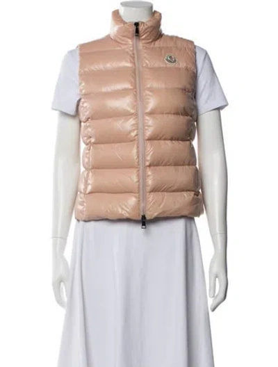 Pre-owned Moncler Nylon Vest In Pink