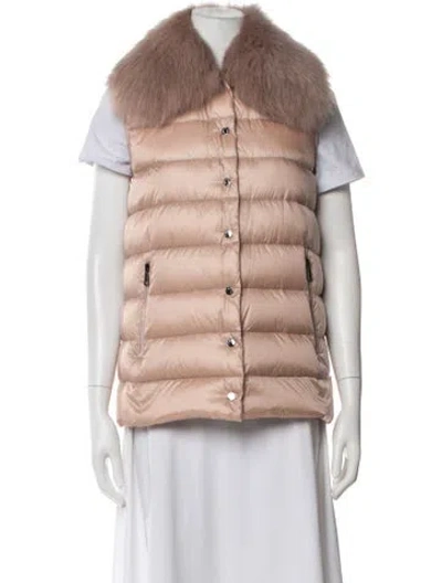 Pre-owned Moncler Nylon Vest In Pink