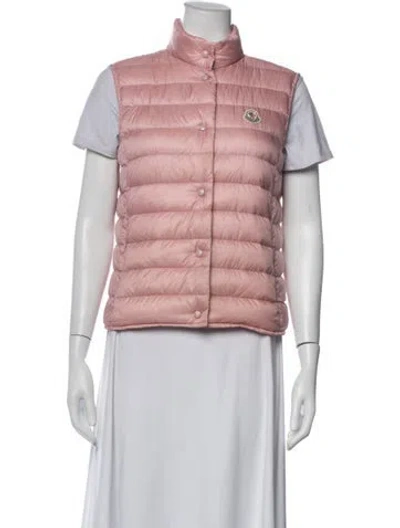 Pre-owned Moncler Nylon Vest In Pink
