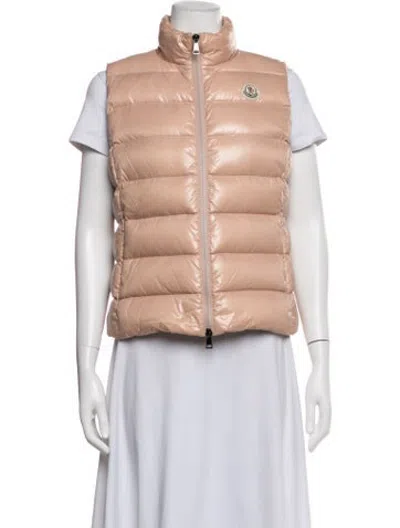 Pre-owned Moncler Nylon Vest In Pink