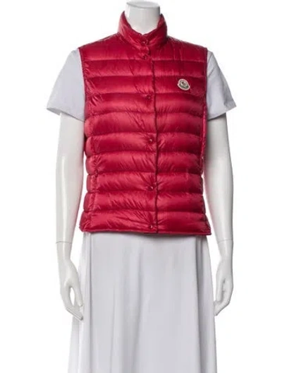 Pre-owned Moncler Nylon Vest In Red