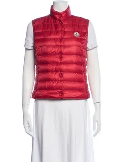 Pre-owned Moncler Nylon Vest In Red