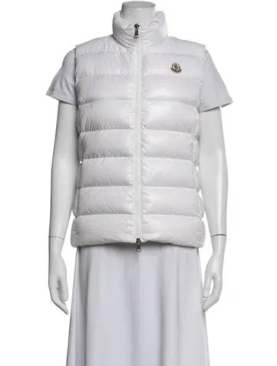 Pre-owned Moncler Nylon Vest In White
