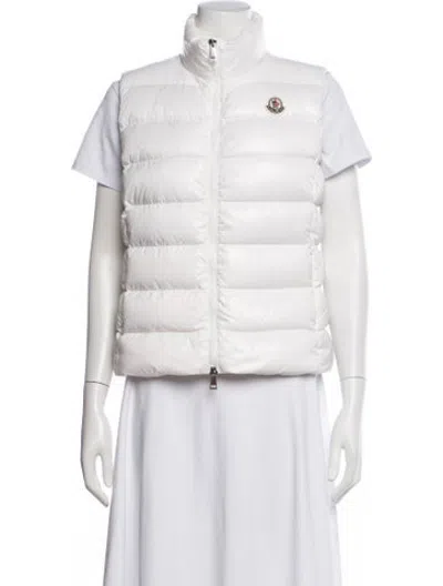 Pre-owned Moncler Nylon Vest In White