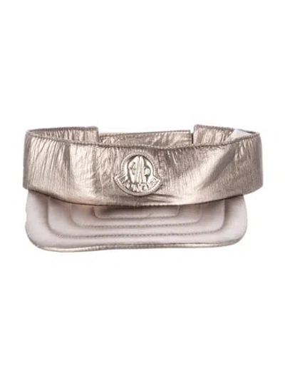 Pre-owned Moncler Nylon Visor Hat W/tags In Metallic