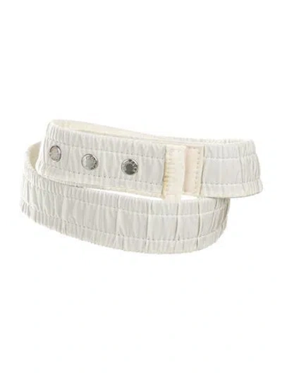Pre-owned Moncler Nylon Waist Belt In White