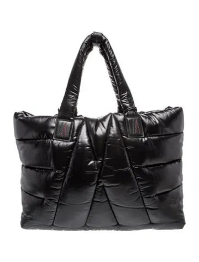 Pre-owned Moncler Nylon Weekender Bag Large In Black