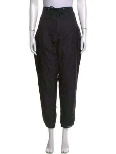 Pre-owned Moncler Nylon Wide Leg Pants In Black