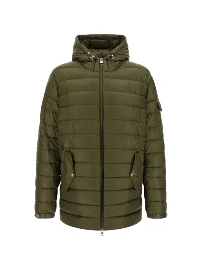 Moncler Oahu Hooded Short Down Parka Jacket Clothing In Green