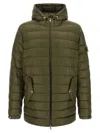 Moncler Mini Micro Ripstop Lined Coat With Adjustable Hood In Green