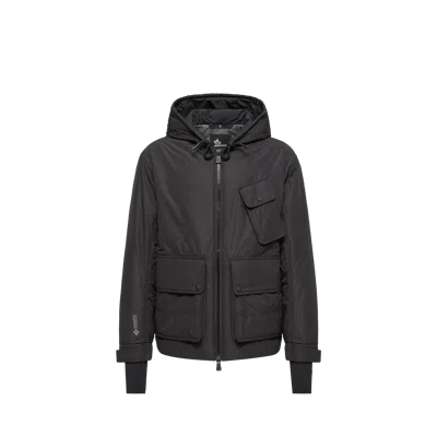 Moncler Ober Short Padded Jacket In Brown