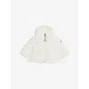 Moncler Natural Odile Hooded Shell-down Jacket 6 Months- In White
