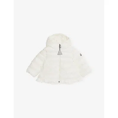 Moncler Babies' Natural Odile Hooded Shell-down Jacket 6 Months- In Neutral