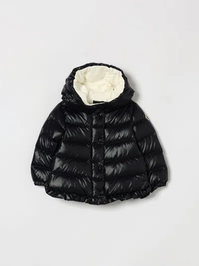 Moncler Babies'  Odile Water-repellent Nylon Down Jacket For Girls With Ruffles In Black