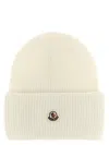 Moncler Ribbed-knit Wool Beanie In White
