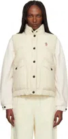 Moncler Grenoble Padded Gilet In Down Beige In White
