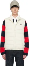 Moncler Off-white Barthe Down Vest In 034 - Silk White