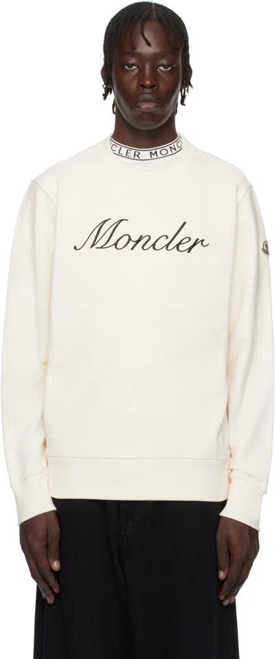 Moncler Off-white Cp Archivio Sweatshirt In 034 - Silk White