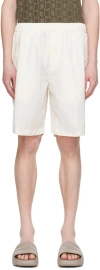 MONCLER OFF-WHITE DRAWSTRING SHORTS