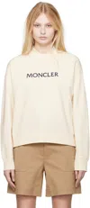 Moncler Off-white Embroidered Logo Sweatshirt In 037 White Onyx