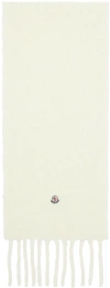 Moncler Off-white Fringed Scarf In 034