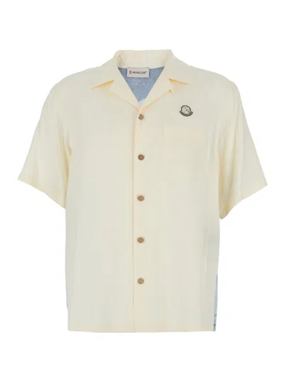 Moncler Off-white Graphic Print Shirt In Neutral
