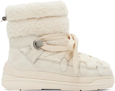 Moncler Insolux Suede Snow Boots In Off-white