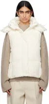 Moncler Off-white Luzule Faux-fur Down Vest In 034 White