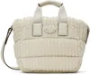 Moncler Off-white Micro Caradoc Tote In 20n
