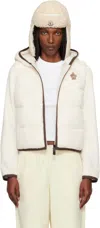 Moncler Off-white Padded Polartec Zip-up Down Jacket In Neutral