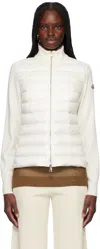 Moncler Off-white Padded Wool Zip-up Down Cardigan