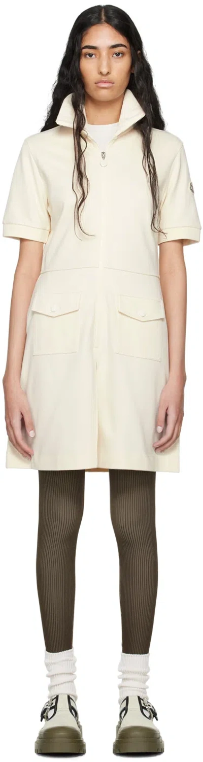 Moncler Zip Front Dress In Natural