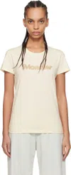 Moncler Off-white S/s Logo T-shirt In 034 Silk White