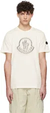 Moncler Off-white S/s T-shirt In 034 - Silk White