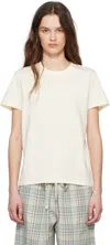 Moncler T-shirt With Embroidered Logo In 034 White