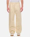 Moncler Cotton Poplin Trousers In Off White