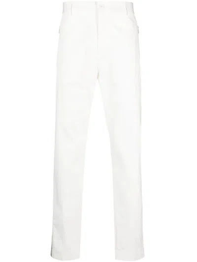 Moncler Logo-patch Tapered-leg Trousers In White