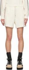 Moncler Off-white Striped Trim Shorts In 034 White