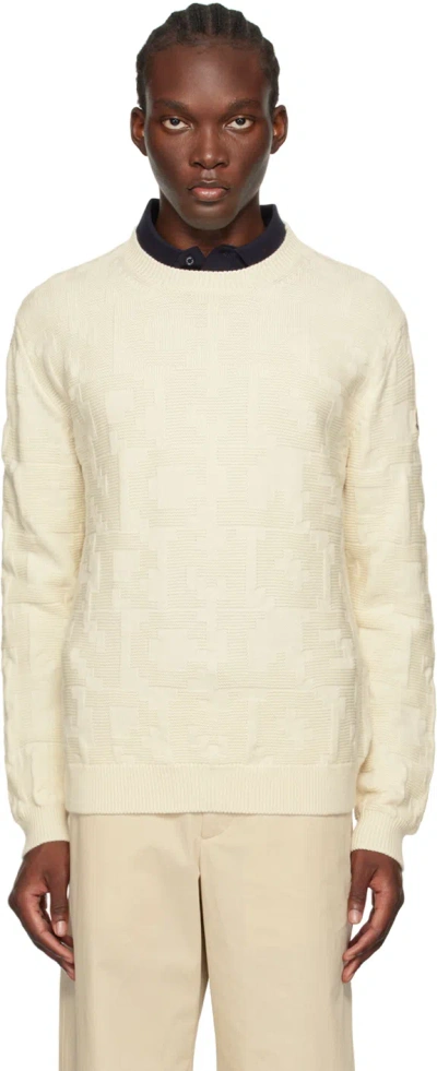 Moncler Off-white Wool Sweater In 034 - Silk White
