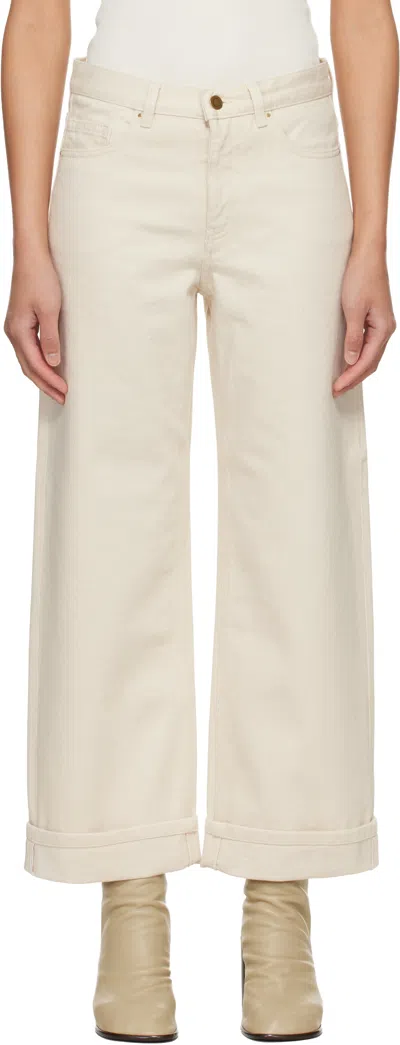Moncler Off-white Cropped Jeans