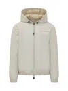 Moncler Offwhite Solid Hood Jacket In Off White