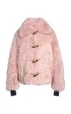 Moncler Oisans Faux Fur Jacket In Pink