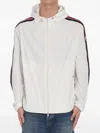 Moncler Snap Button Cuffs Hooded Jacket In White