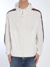 Moncler Snap Button Cuffs Hooded Jacket In White