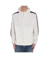 Moncler Snap Button Cuffs Hooded Jacket In White
