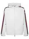 Moncler Snap Button Cuffs Hooded Jacket In White