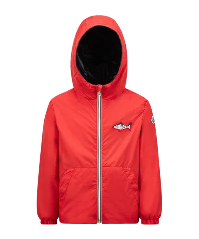 Moncler Olchard Reversible Hooded Jacket In Red